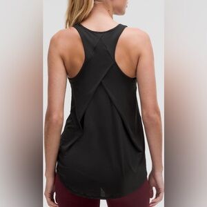 lululemon athletica Black Essential Tank *pleated